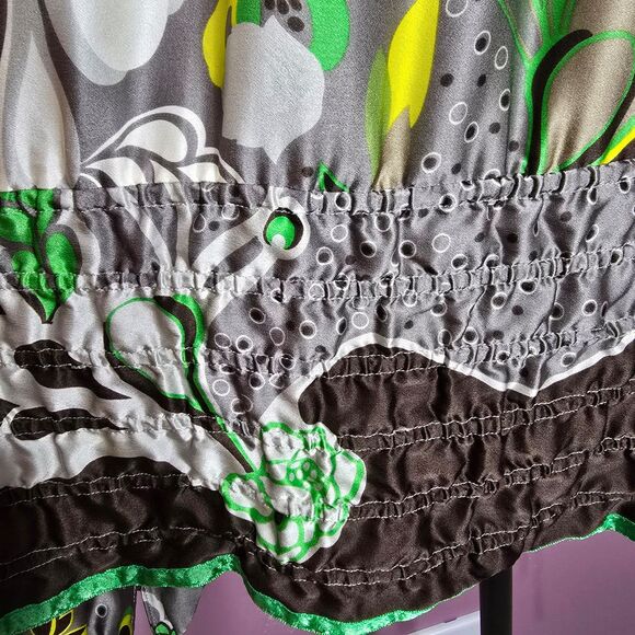 Etcetera 100% Silk oversized relaxed colourful blouse Sz 6 Resort - Picture 8 of 12